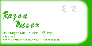 rozsa muser business card